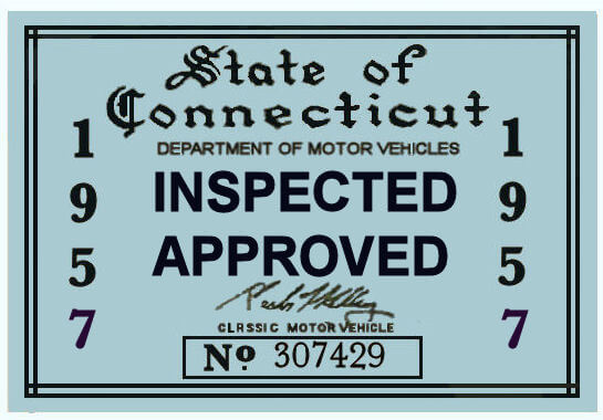(image for) 1957 Connecticut Inspection Sticker